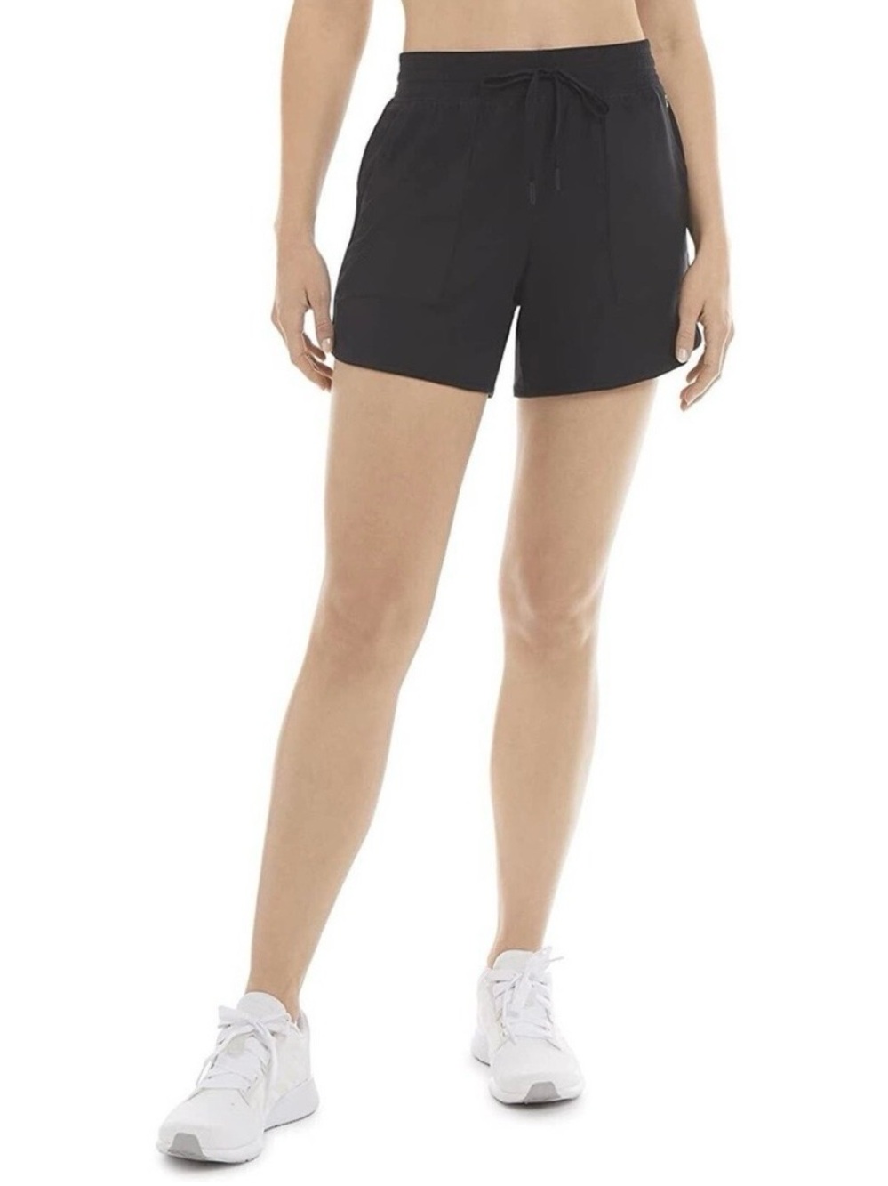 Danskin Reverie Black Drawstring Performance Shorts, size XL athletic athleisure